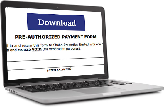 Pre-authorization Payment Form on Laptop